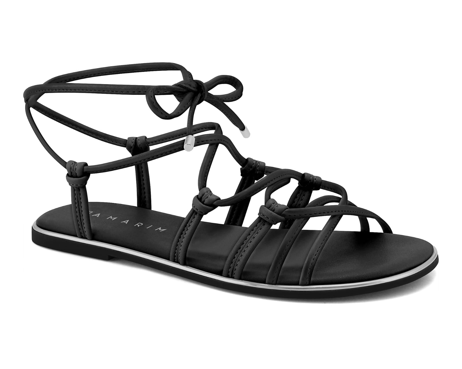 Strappy Black Flat Sandal-MI61 – Amazonas PTY LTD